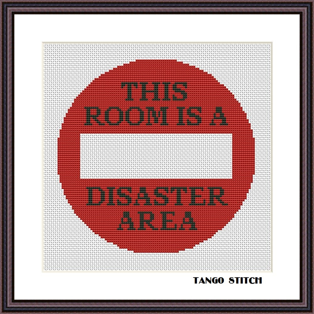 This room funny Home Sweet Home cross stitch embroidery pattern