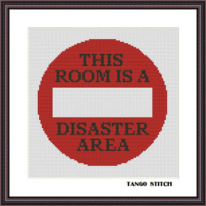 This room funny Home Sweet Home cross stitch embroidery pattern