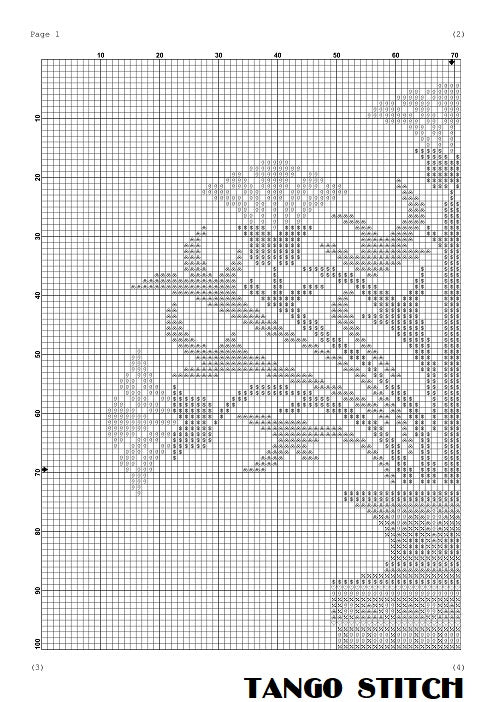 Simple Floral Cross Stitch Ornament Graphic by Tango Stitch