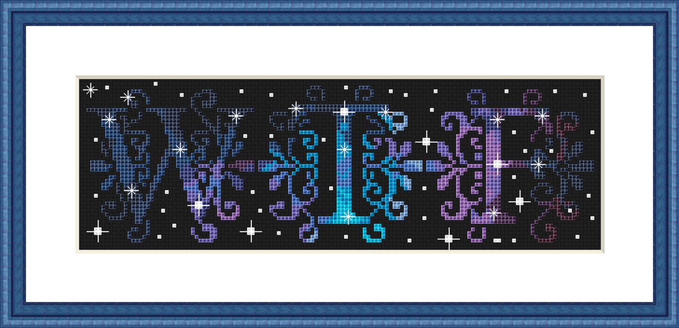 WTF galaxy typography sassy cross stitch pattern