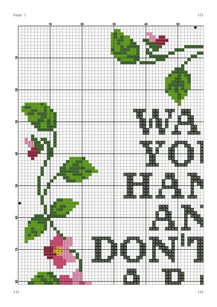 Wash your hands and don't be a racist funny cross stitch pattern