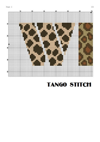 Wild animal print letters nursery cross stitch pattern