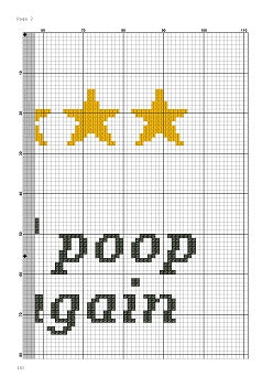 Would poop here again funny sassy quote cross stitch pattern