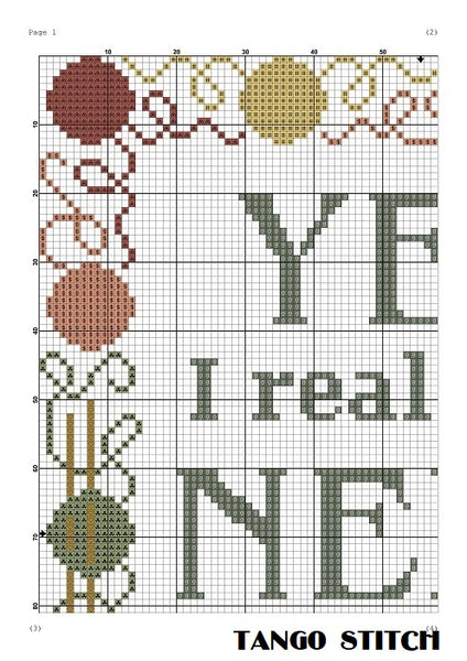 Yes I really need all this yarn funny knitting quote cross stitch pattern - Tango Stitch