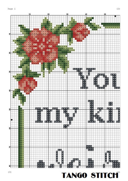 You're my kind of weird funny sassy sarcastic cross stitch pattern