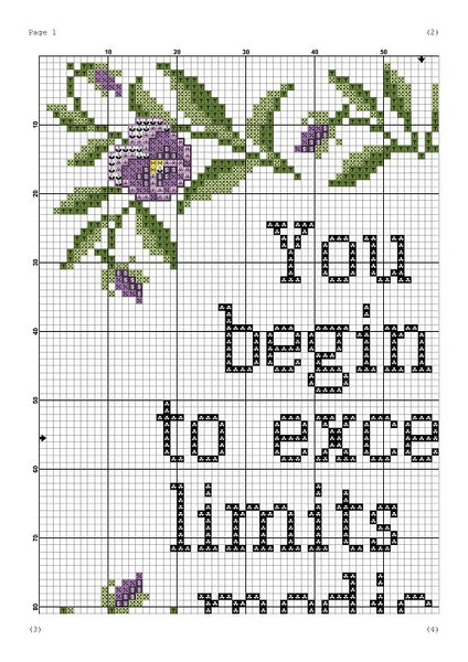 You are beginning to exceed funny sarcastic cross stitch pattern