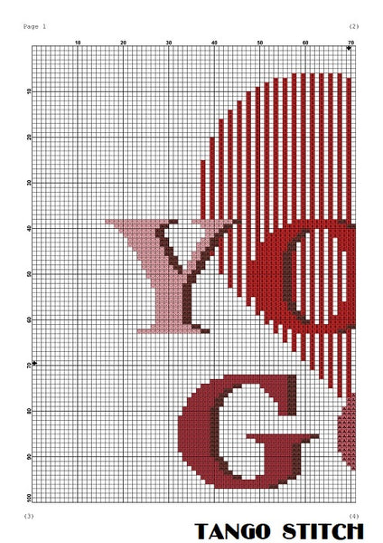 You go, girl feminist motivational quote cross stitch pattern