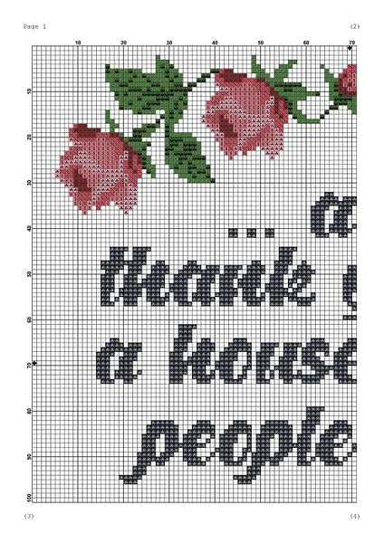 And thank you housewarming cross stitch pattern - JPCrochet