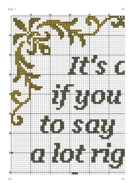 Its okay if you want to say funny subversive cross stitch pattern